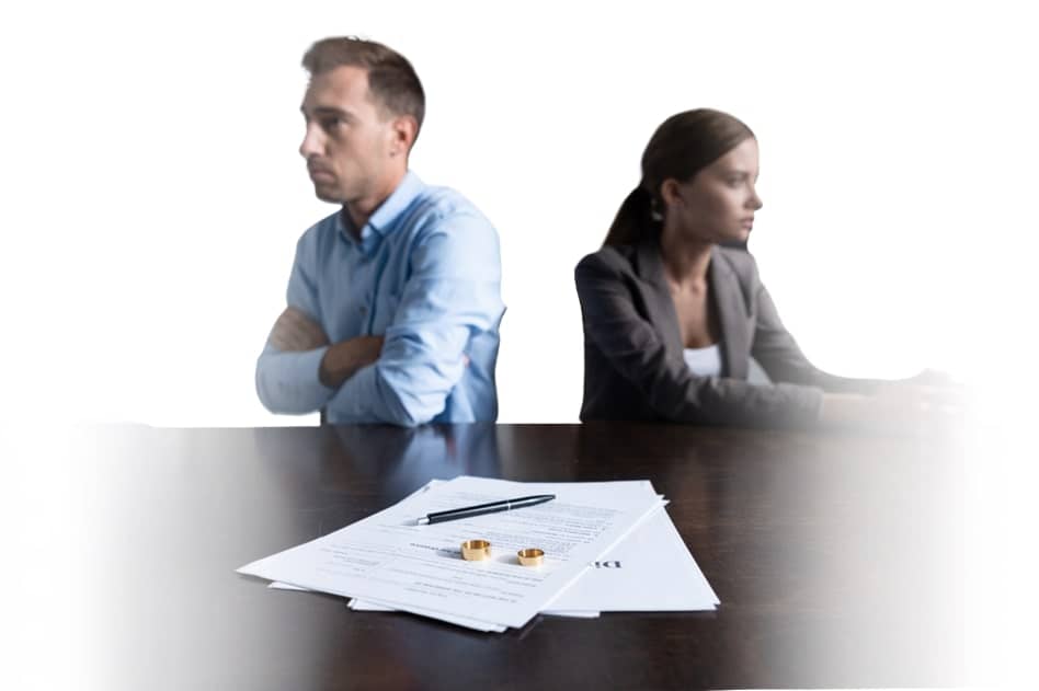 husband and wife during divorce mediation